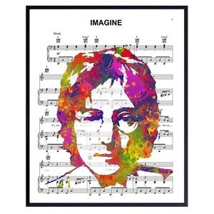 John Lennon Poster Beatles Wall Art Decor